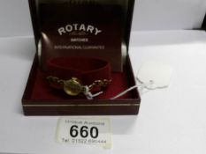 A 9ct gold ladies Rotary wrist watch, 9.