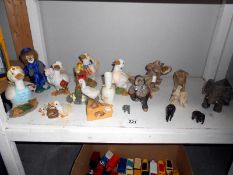 A mixed lot of animal figures