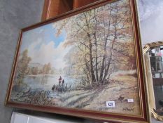 A framed and glazed watercolour signed Don Vaughan