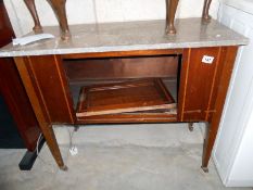 An Edwardian marble top washstand,