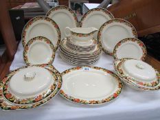 28 pieces of Rowan Berry pattern dinner ware,