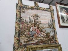 A tapestry wall hanging