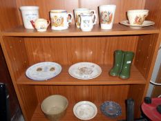 A mixed lot of china including commemorative