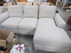 A superb quality beige corner sofa