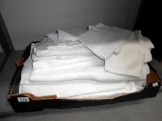 A box of assorted linen