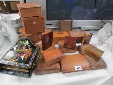 A collection of wooden boxes etc