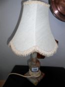 An onyx table lamp