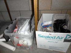 2 boxes of plumbing items