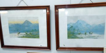 A pair of framed and glazed Scottish scene prints