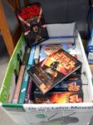 A box of books including Star Wars