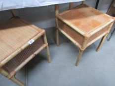 2 bamboo side tables