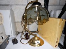 A table lamp and place mats