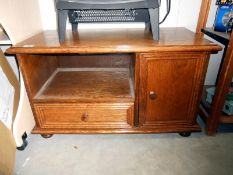 An oak television stand