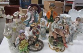 A mixed lot of figures including 19th century