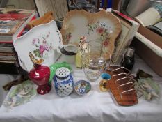 A mixed lot of china including trays