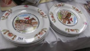 8 commemorative plates for the 1984 Olympic games