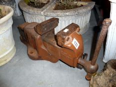 A large bench vice