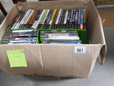 A box of Xbox games