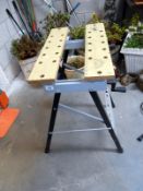 A folding work bench