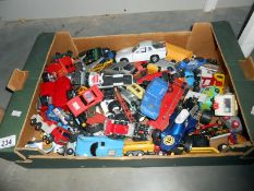 A box of die cast models