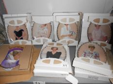 7 Bradbury mint limited edition Diana Princess of Wales collectors plates