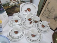 28 pieces of 1970's tea ware