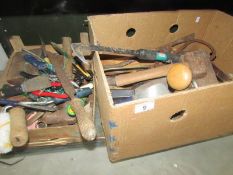 2 boxes of assorted tools