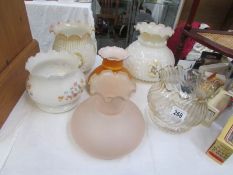 6 glass oil lamp shades