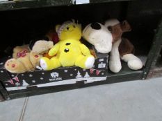 A box of soft toys