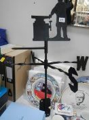 A blacksmith weather vane