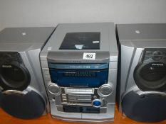 An AIWA stereo and speakers