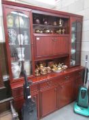 A good quality mahogany wall unit