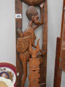 2 carved wood items