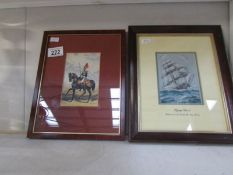 2 framed and glazed woven cash's picture