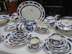 A quantity of Royal Cauldon blue and white dragon tea ware