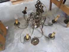 A brass electrolier