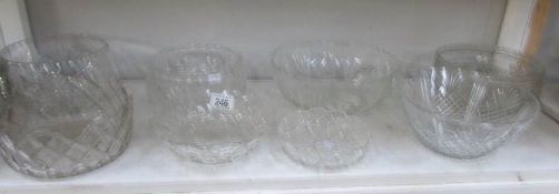 8 glass bowls