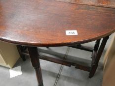 An oak gate leg table