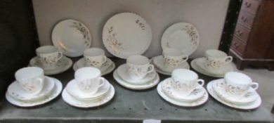 30 pieces of gold decorated tea ware