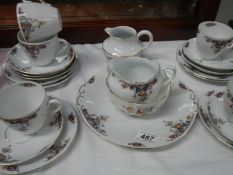 A Victorian china tea set