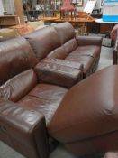 A leather sofa,