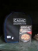 A cased Cadac safari shelf cooker