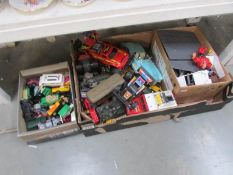 A quantity of die cast model cars and lego