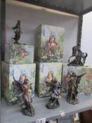 5 boxed fairy figures,