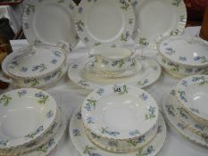 A collection of Richmond blue poppy china