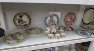 6 Collector's plates and a Japanese tea set