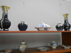 2 pairs of vases and other china