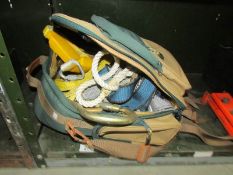 A bag of climbing ropes etc