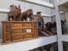 A mixed lot of wooden items,