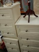 A 5 drawer chest and a matching pair of bedsides
